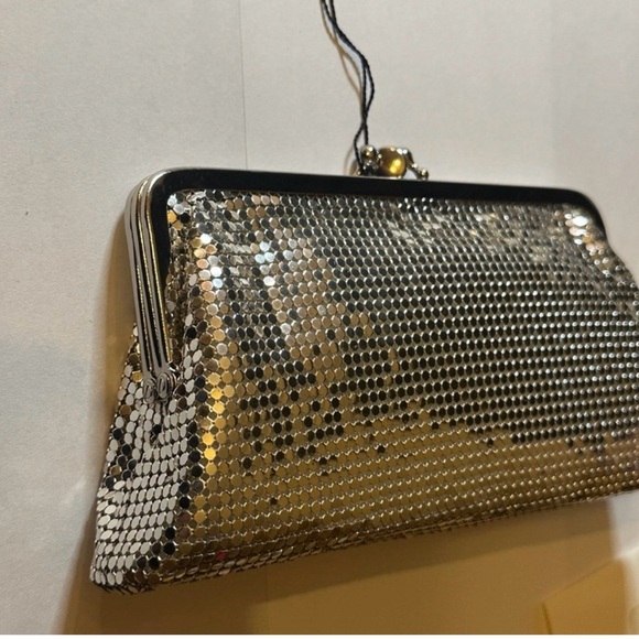 1930s 1940s Whiting & Davis Silver Mesh Clutch NWT Vintage